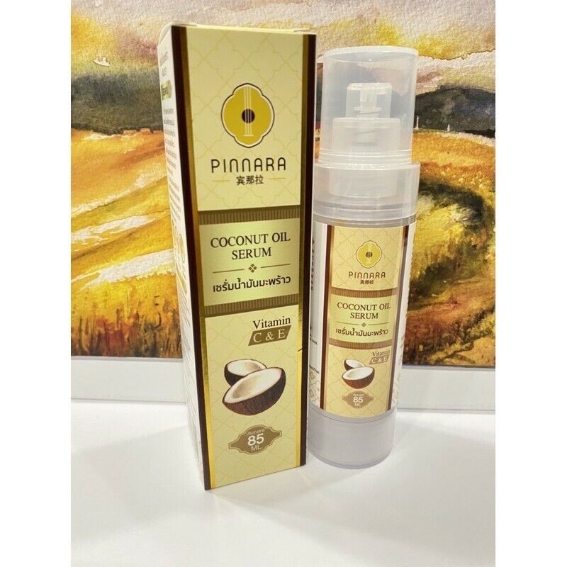 10x Pinnara Coconut Oil Serum Virgin Cold Press Vitamin C E for Skin Hair 85ml