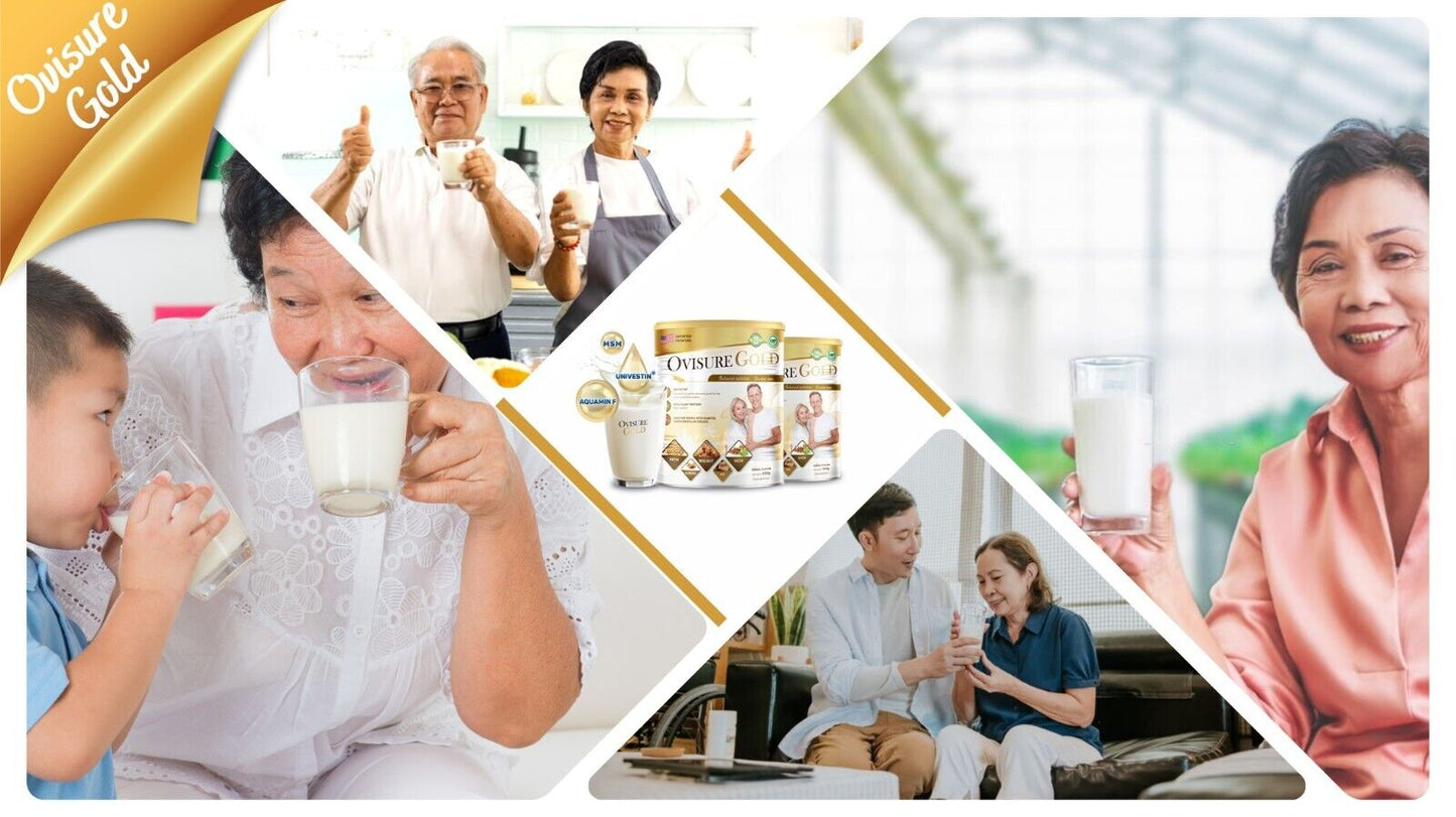 6x Ovisure Gold Grain Milk supplement elderly Nourish joins bones Plant Protein