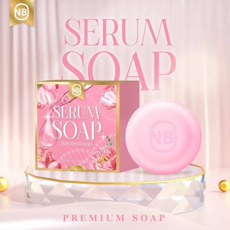 10x NB Serum Soap Bar Skin Brightening for Face Body Reduce Dark Spots Acne 60g