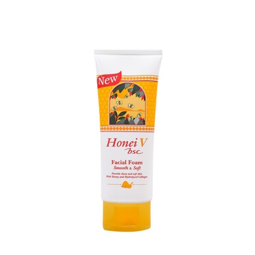 12x Honei V BSC Facial Foam Honey Collagen Smooth Soft Cleanser Moisturize 100 g