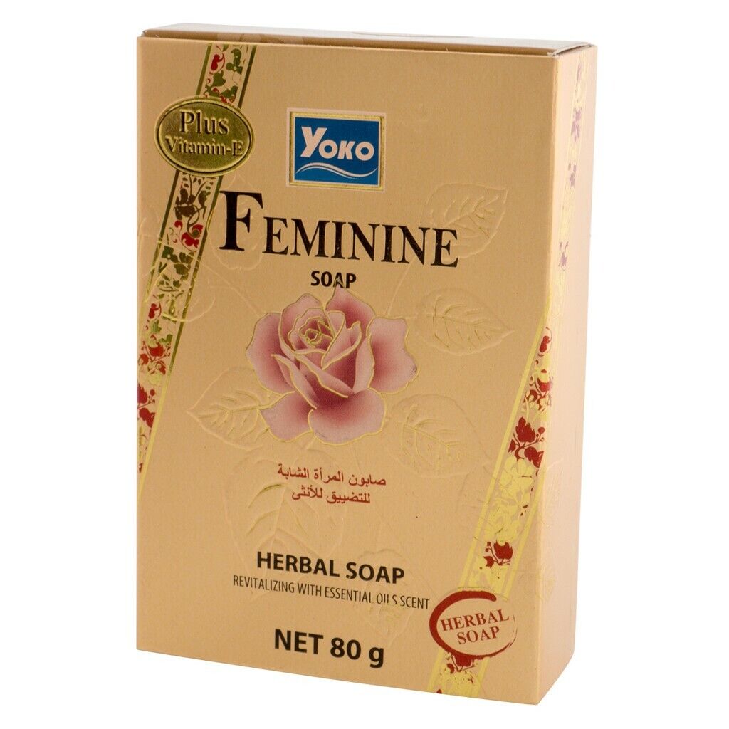 12x Yoko Feminine Herbal Soap Revitalizing plus Vitamin E, Essential Oil 80g