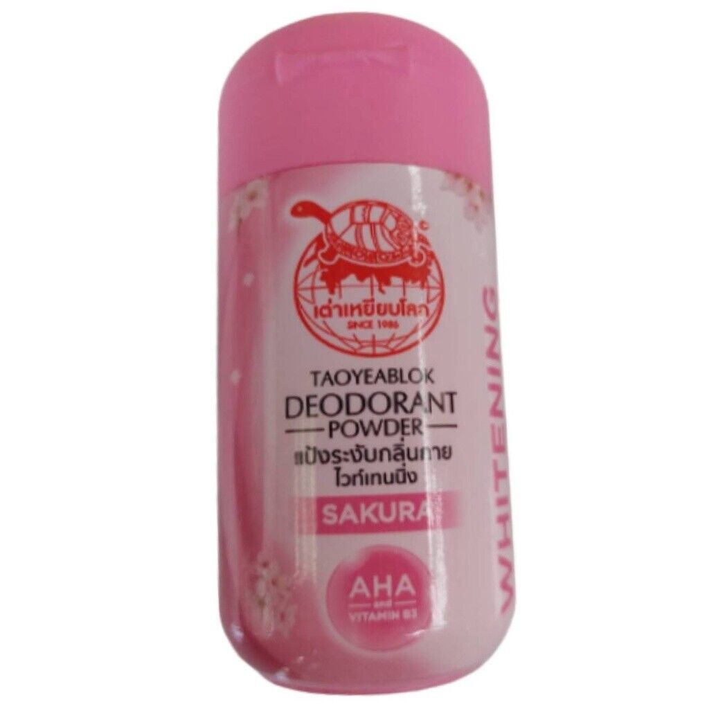 12x Taoyeablok Deodorant Powder Sakura AHA B3 Whitening Armpit Suppress Odor 22g