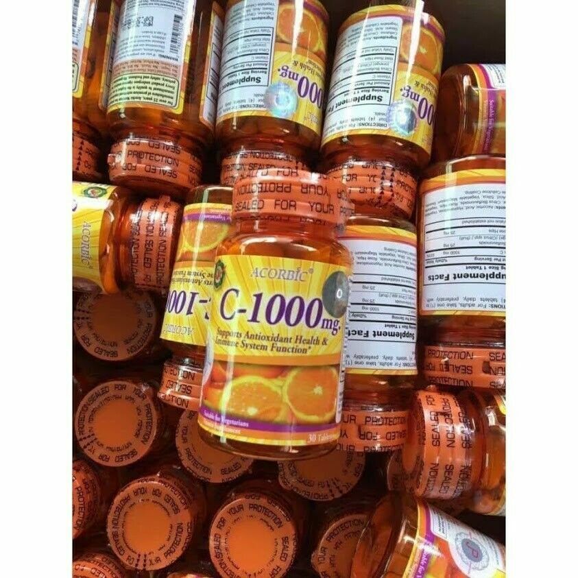 18 Bottle ACORBIC Vitamin C 1000 mg Mineral Antioxidant Immune Health Vegetarian