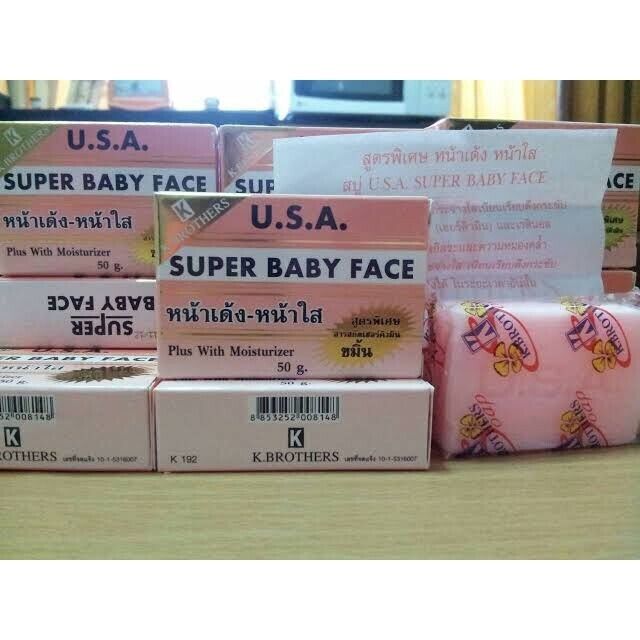 12x K. Brothers Baby Face with Turmeric Whitening Soap Skin Brightening Body 50g