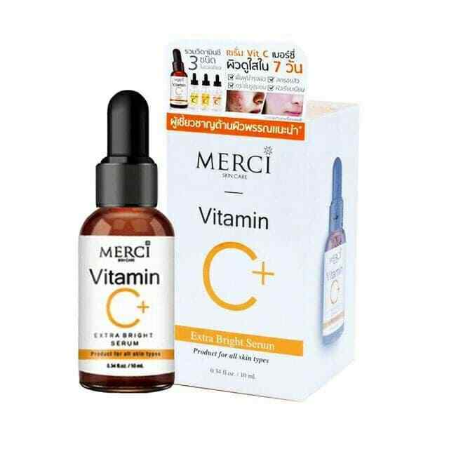 10x MERCI Vitamin C Extra Bright Serum Skin Smooth Facial Reduce Wrinkle 10ml
