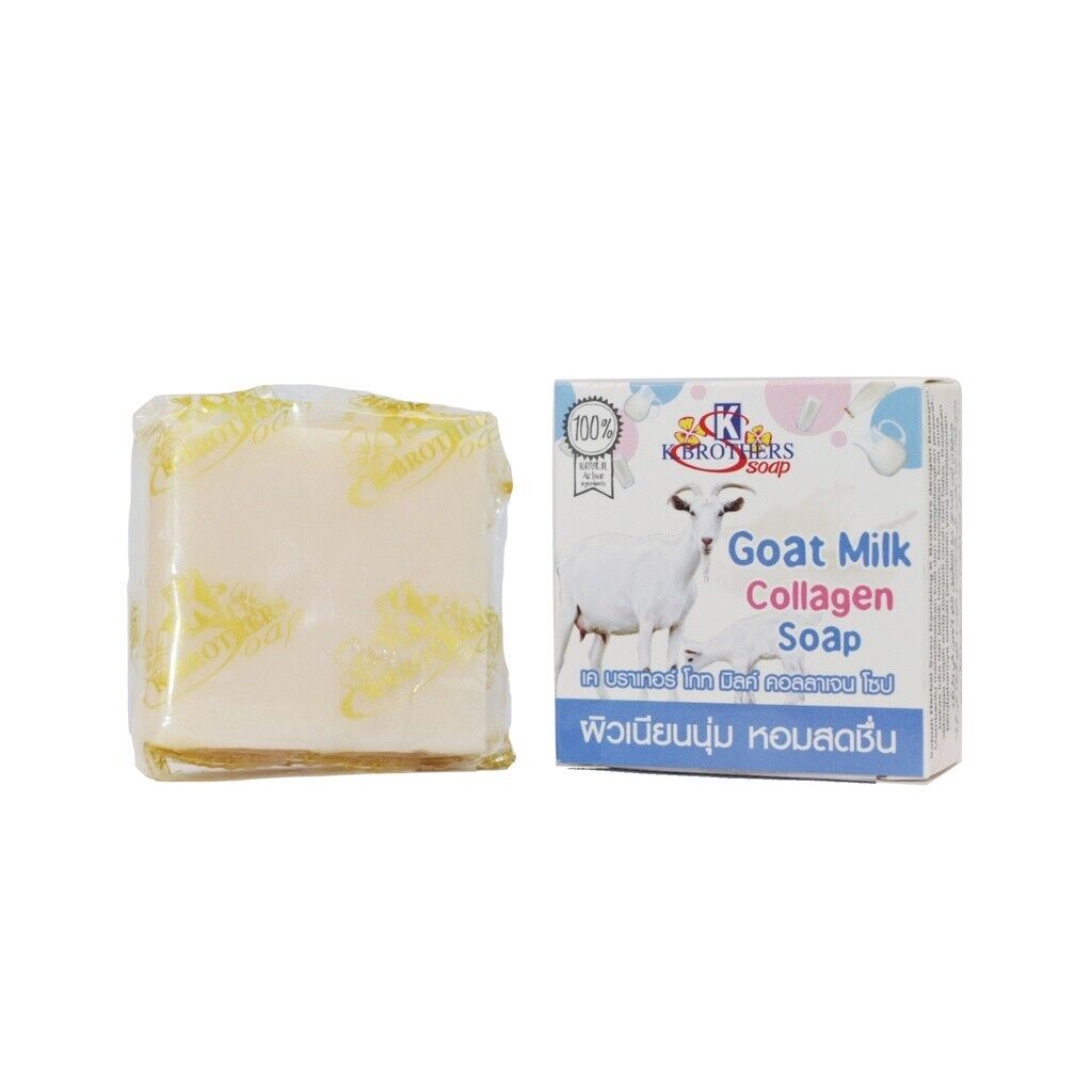 12x K. Brothers Goat Milk Collagen Soap Bar Fresh Clear Clean Skin Face Body 60g