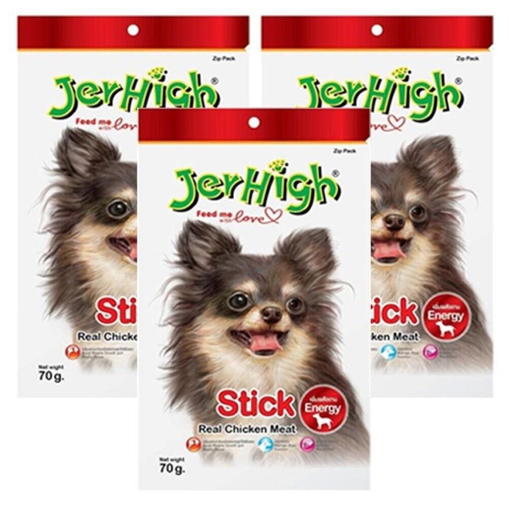 12X JerHigh Stick Dog Puppy Snack Food Strong Bone Joint Chicken Flavor Healthy
