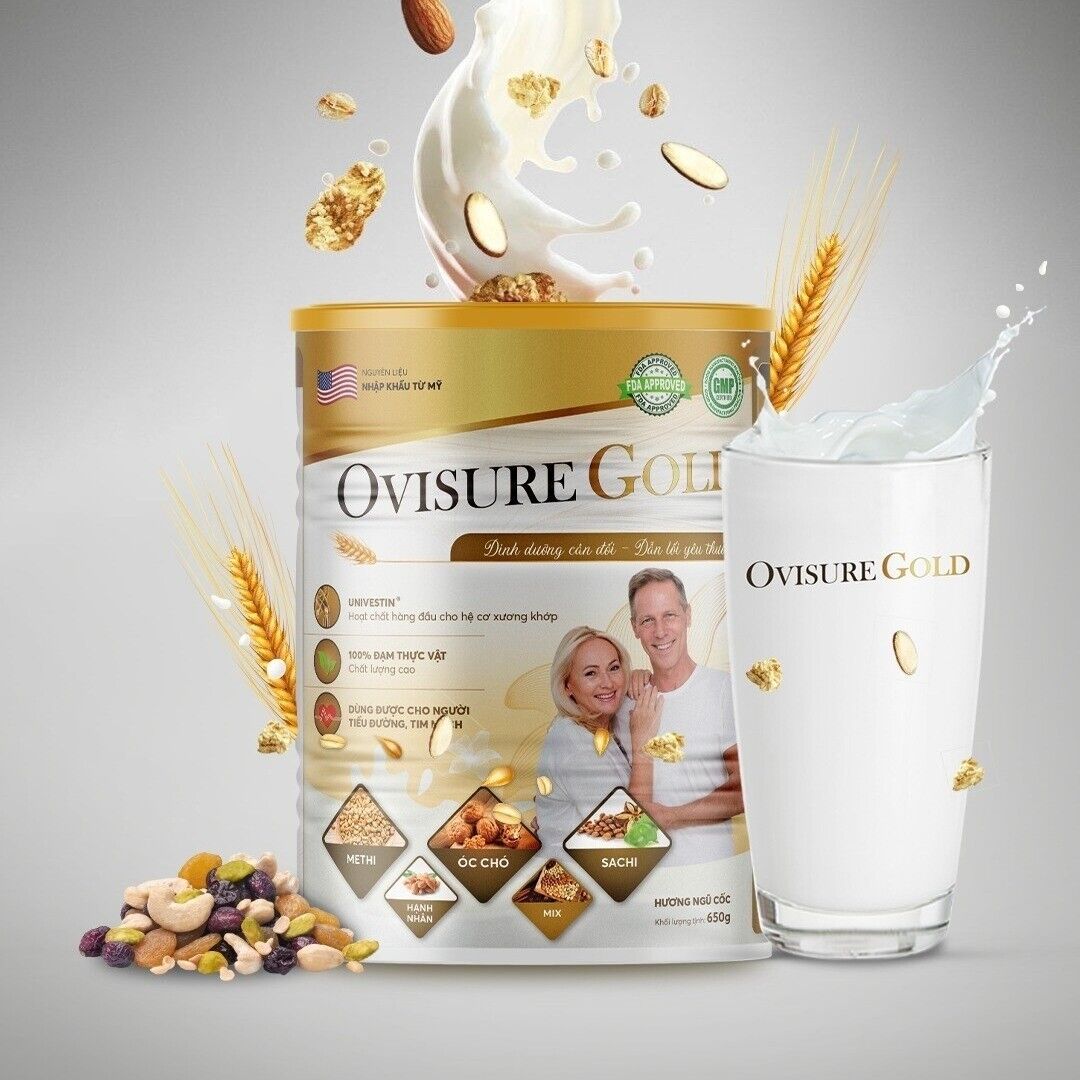 6x Ovisure Gold Grain Milk supplement elderly Nourish joins bones Plant Protein