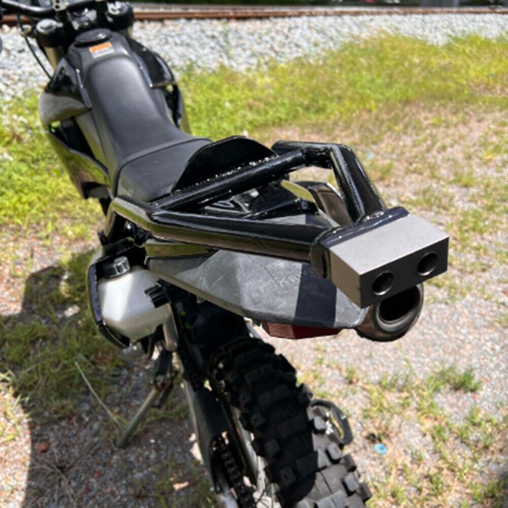 Kawasaki KLX250 - DTX250 Tail bar Rear Black Motorcycle with Titanium at end bar