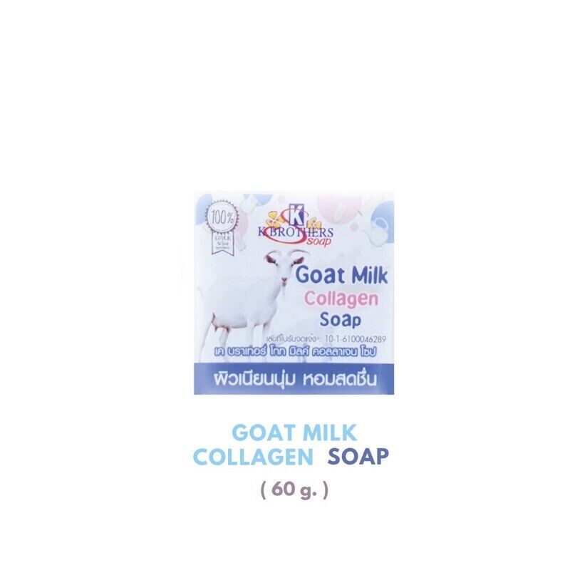 12x K. Brothers Goat Milk Collagen Soap Bar Fresh Clear Clean Skin Face Body 60g
