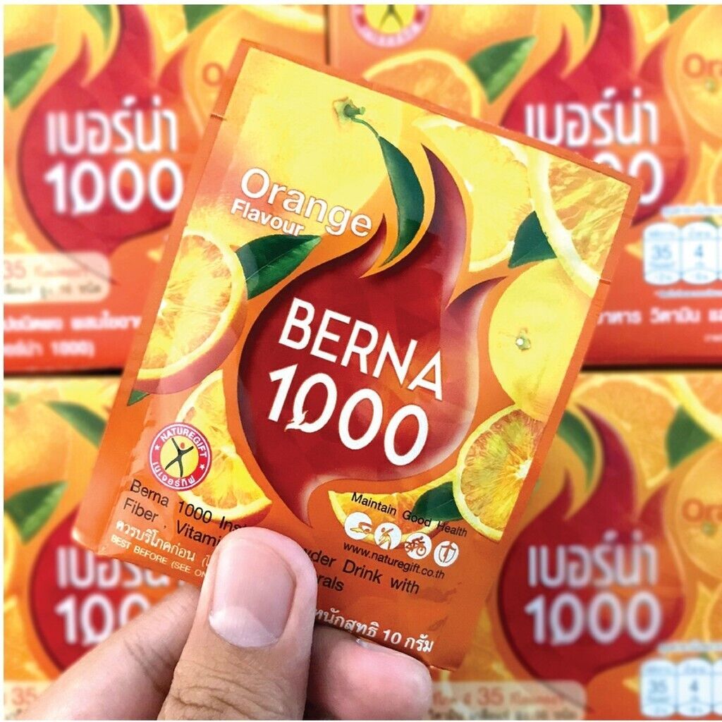 10x NatureGift Berna 1000 Instant Drink Orange Flavour High Vitamins Minerals