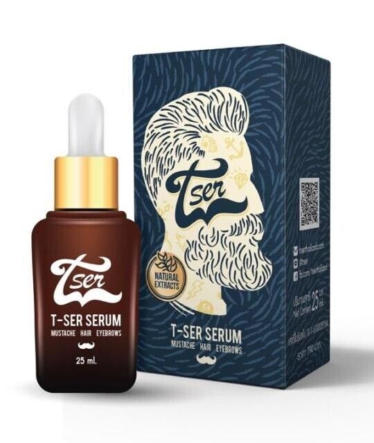 12X T-Ser Serum Nourish Growth Hair Eyebrows Mustache Beard Thicker Natural 100%