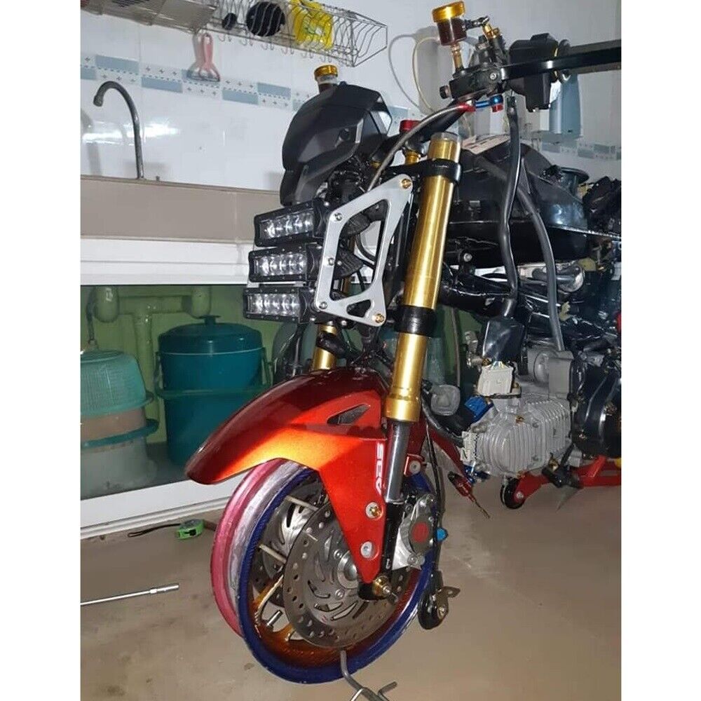 3 Row Modified LED Headlight Honda MSX Grom Red Motorcycle Parts Short line