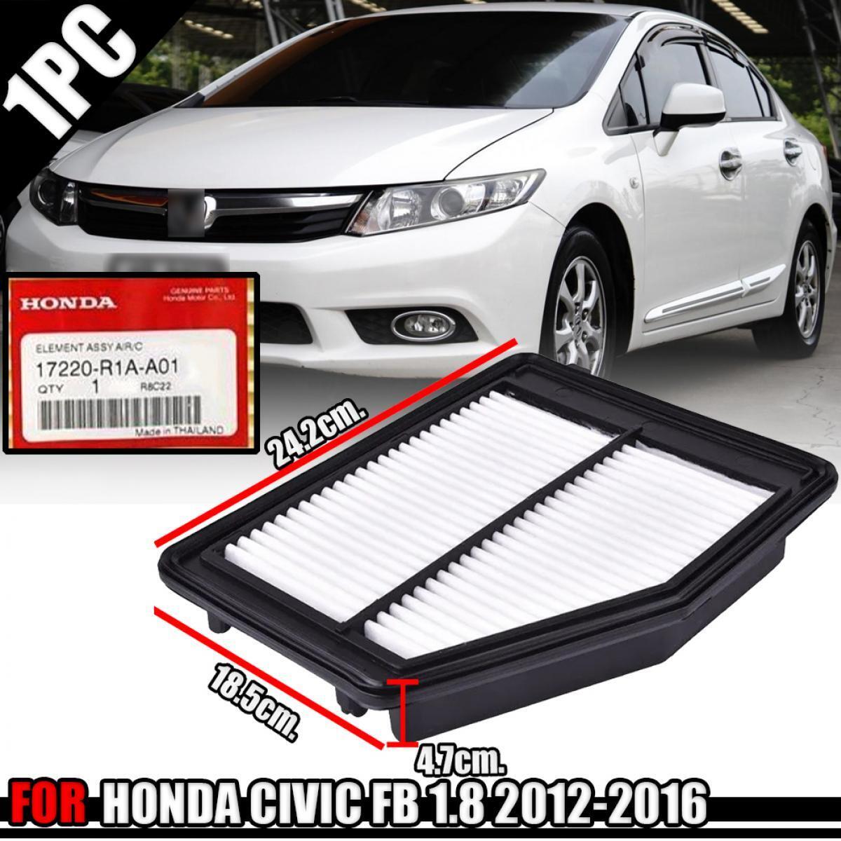 17220-R1A-A01 Genuine Engine Air Filter Fit Honda Civic 1.8L 2012-2015 Sedan