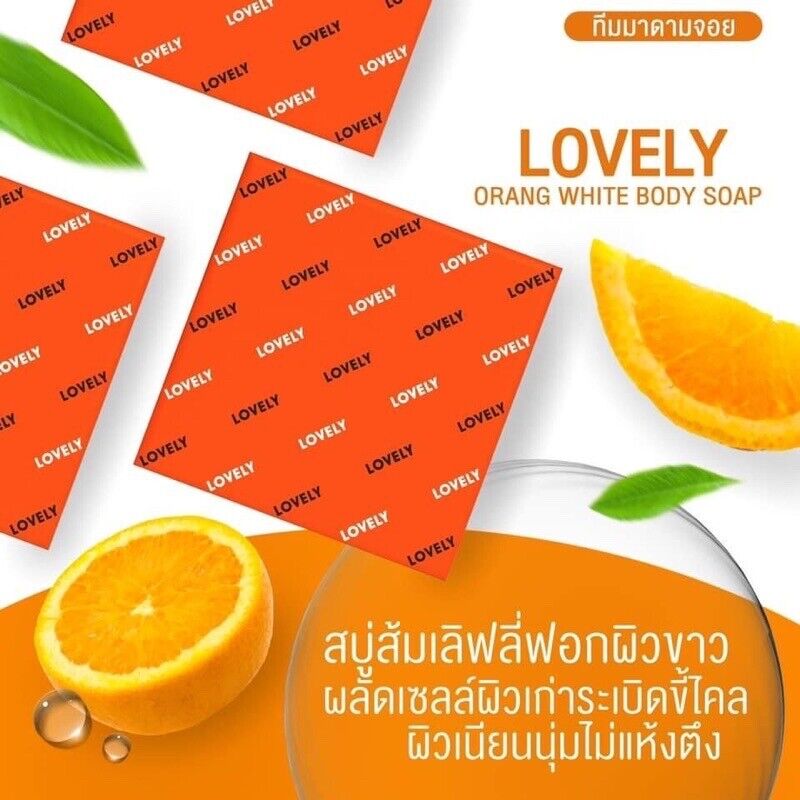 12x Light Orange Soap Vitamin C AHA Citrus Fruit Acids Scars Reduce Dark Spots