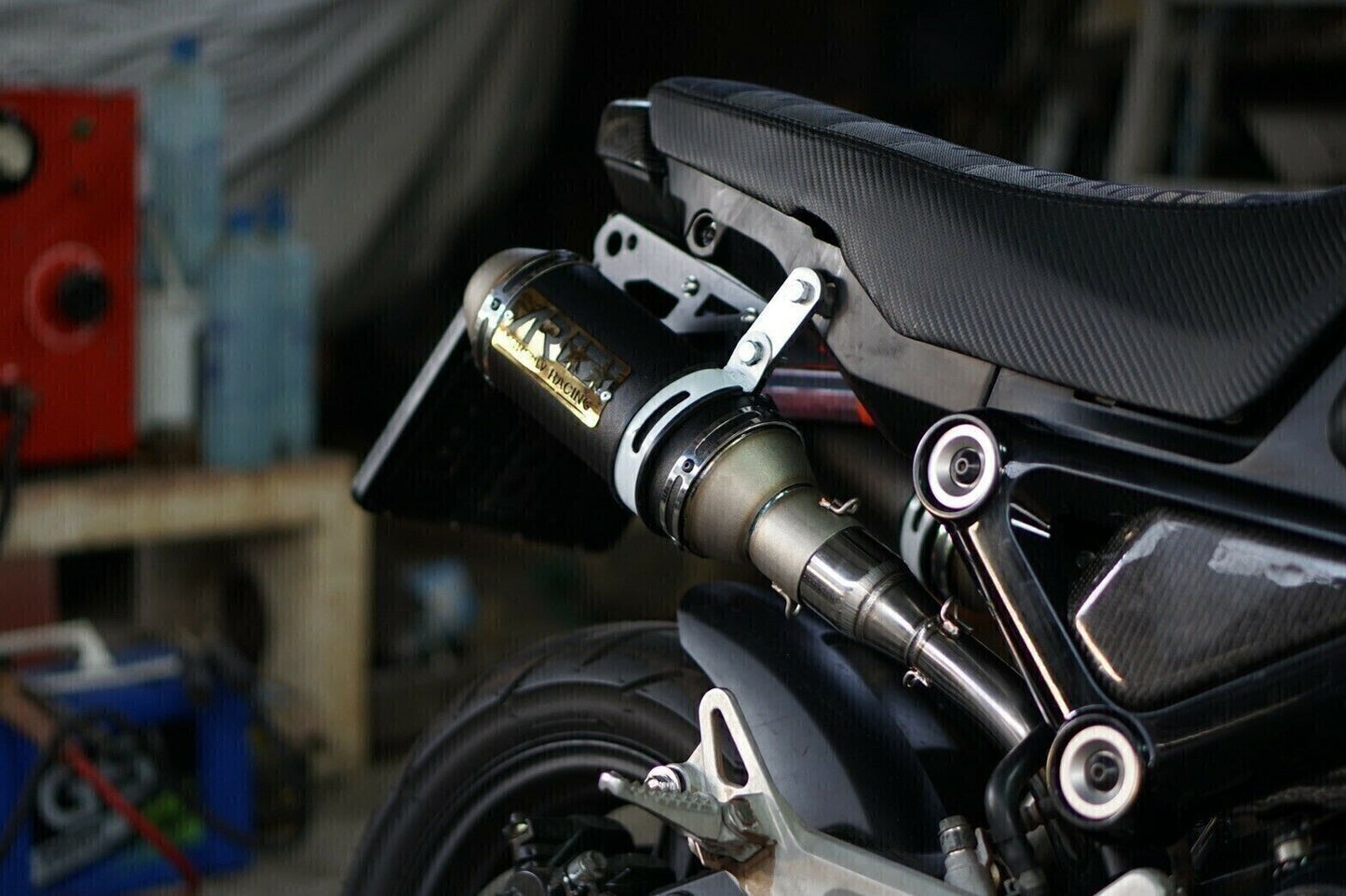 125 Honda grom125 dual exhaust msx sf mount black 2014-2022 only + db killer