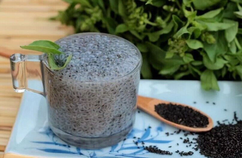 Basil seeds Weight Loss Herb Slimming Shape Thai Diet Natural Detox Clean 100g