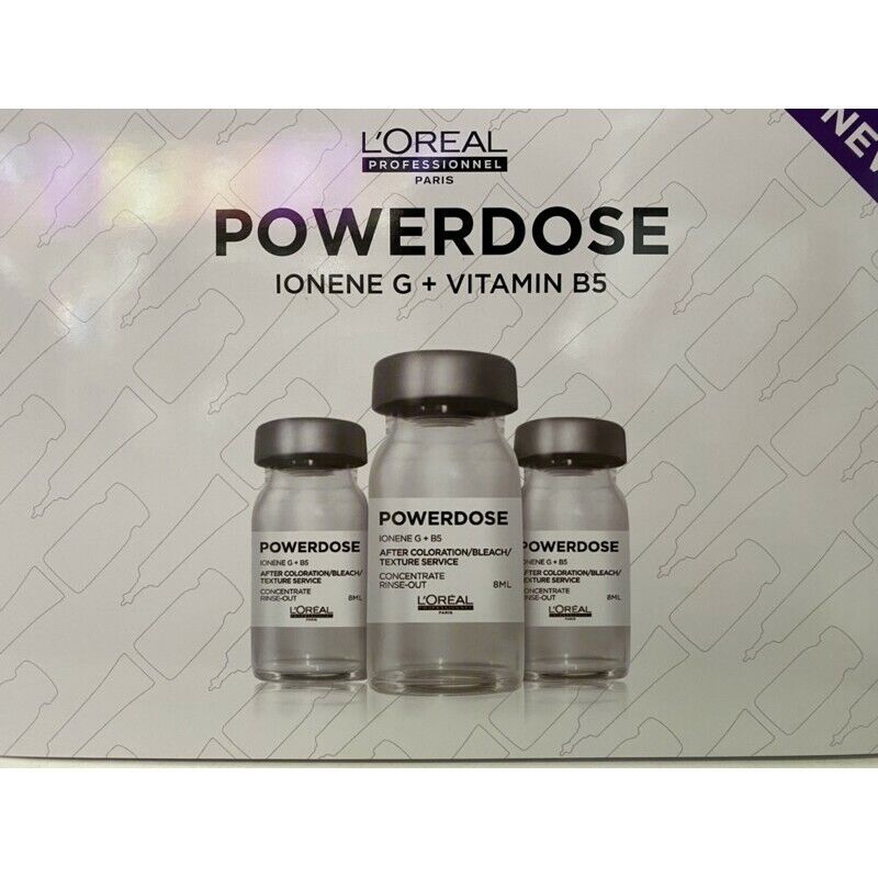 12x L'Oreal Powerdose Hair Treatment Repair Serum for Dry Damage After Color 8ml
