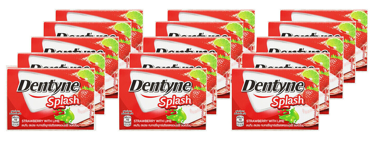 15 Pack Trident Splash Strawberry With Lime Flavor Sugar Free Gum