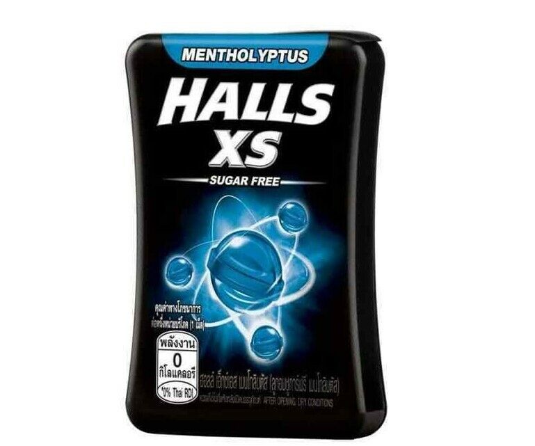 12x HALLS XS Mentho-Lyptus Mentho-Lyptus Sugar Free Candy 15g