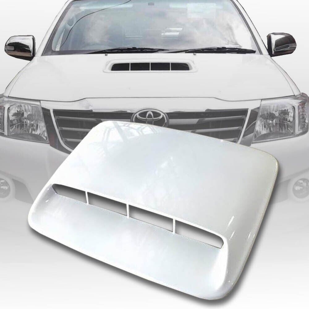 WHITE BONNET HOOD SCOOP COVER FIT FOR TOYOTA HILUX VIGO CHAMP 2012-2014 MK7