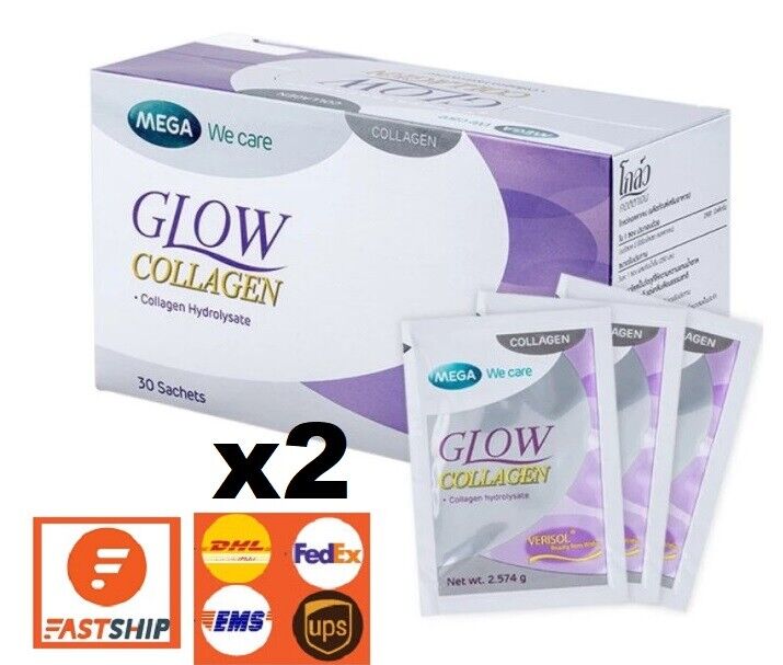 Mega We Care Glow Collagen Reduce Wrinkles dark spots Skin Clear whitening