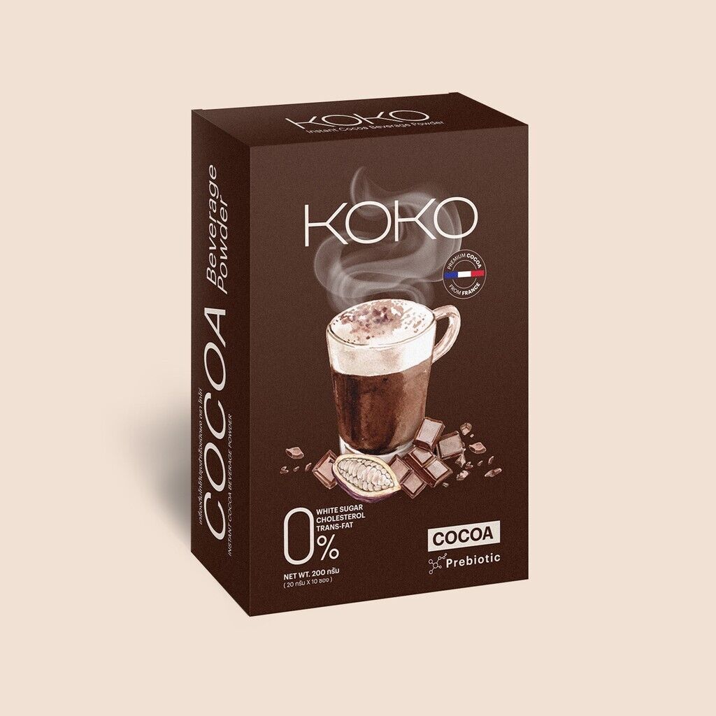 3x KOKO Matcha Green Tea +3x Cocoa Instant Mix Powder Drink Prebiotic Slimming