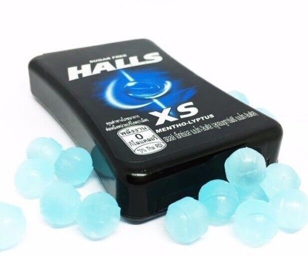 12x HALLS XS Mentho-Lyptus Mentho-Lyptus Sugar Free Candy 15g