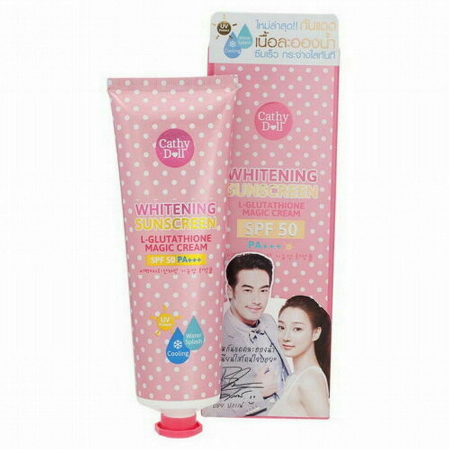 138g CATHY DOLL Whitening Sunscreen L-Glutathione Magic Cream SPF50 PA+++ Care