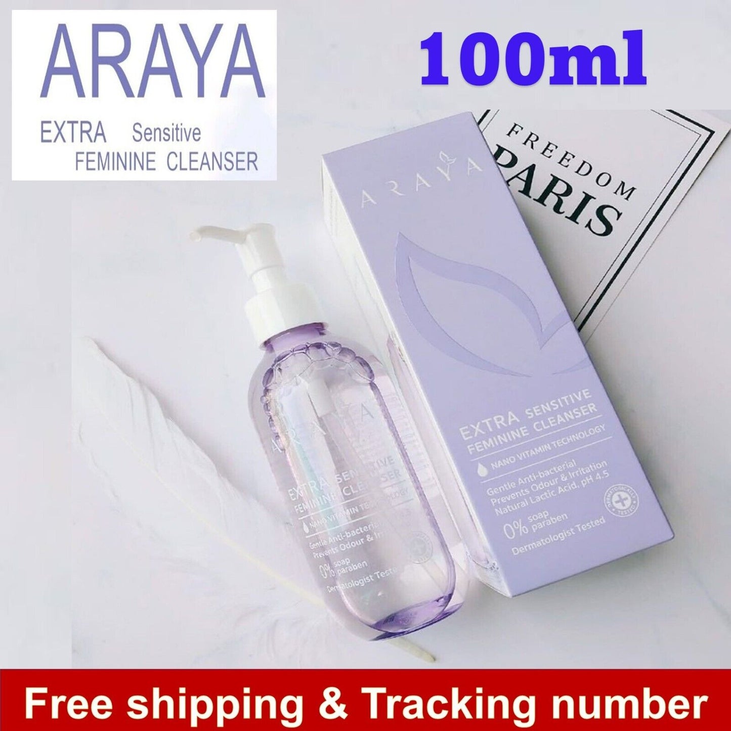 Araya Extra Sensitive Feminine Cleanser Hidden Point Odor and Vaginal Discharge