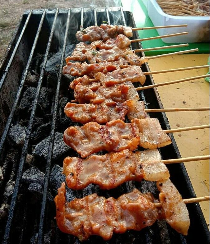 Thai Moo Satay Grill Stove BBQ Steak Tradition Style Charcoal Smoke Oven 24"