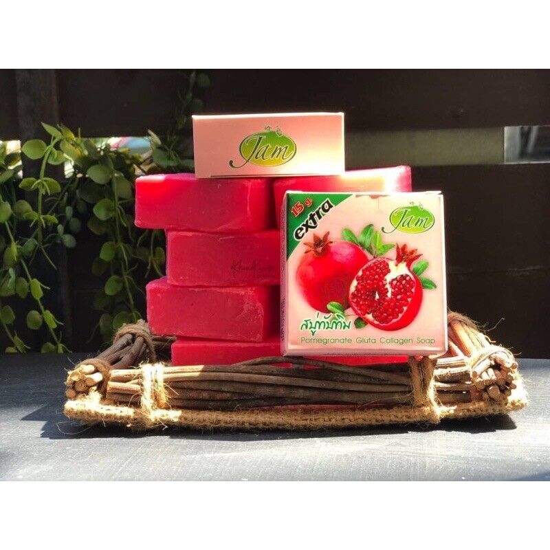 12x JAM Pomegranate Soap Gluta Collagen All Natural Herbal