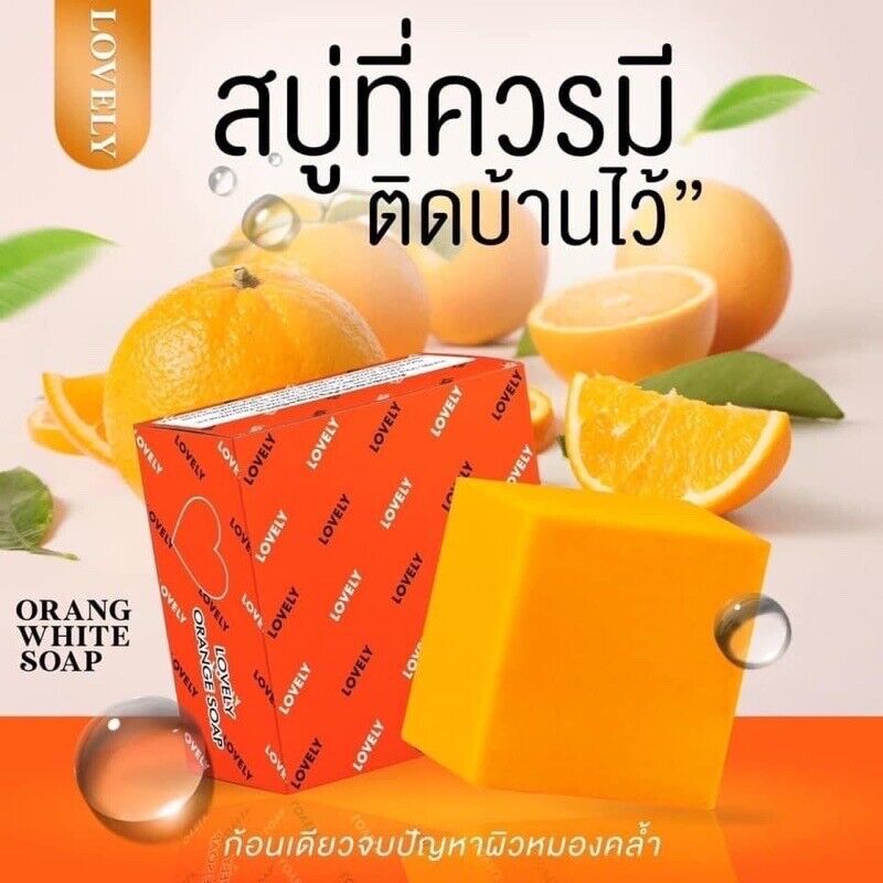 12x Light Orange Soap Vitamin C AHA Citrus Fruit Acids Scars Reduce Dark Spots