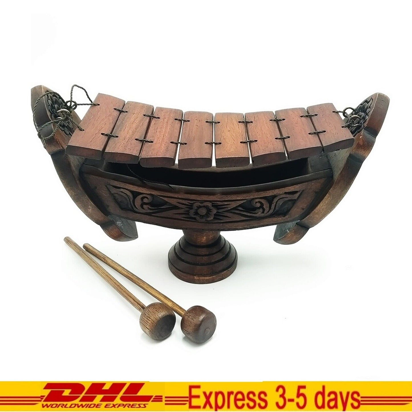 Xylophone Teak Wooden Musical Instruments Traditional Thai wood 8 Bar 23cm 8 Bar