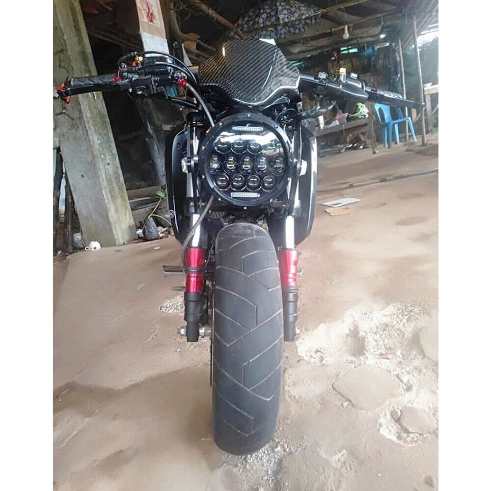 LED Headlight Light Front Fit For Honda MSX125 MSX SF Grom CNC Aluminum Round