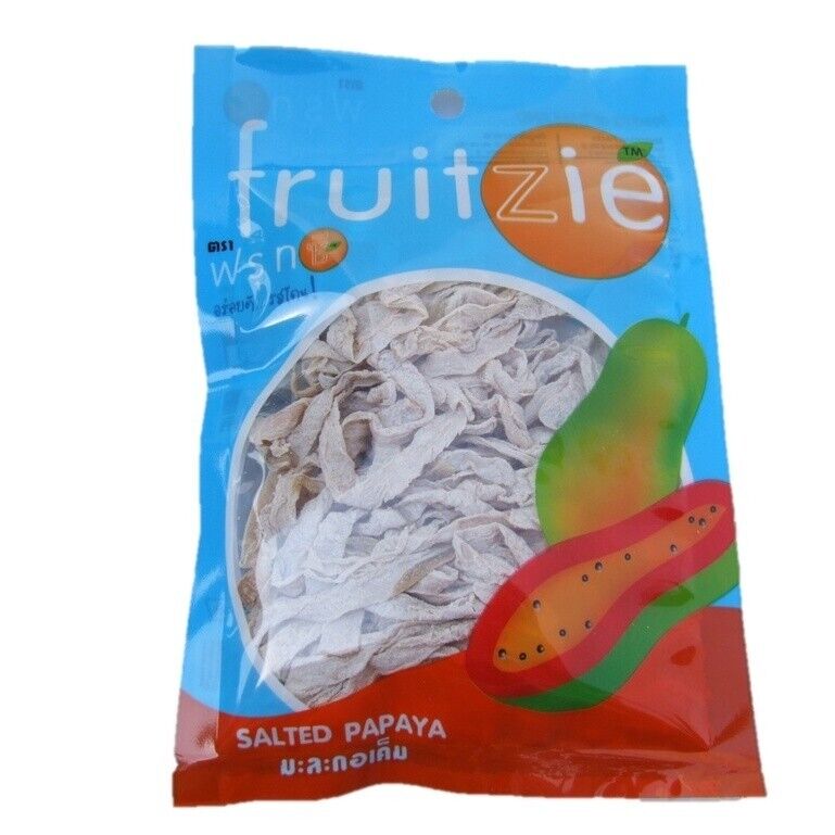 12x Fruitzie Salted Papaya Dried Chewing Snack Party Camping Coffee Break 50 g