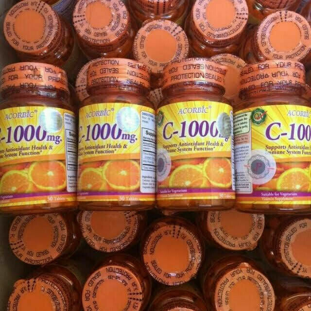 18 Bottle ACORBIC Vitamin C 1000 mg Mineral Antioxidant Immune Health Vegetarian