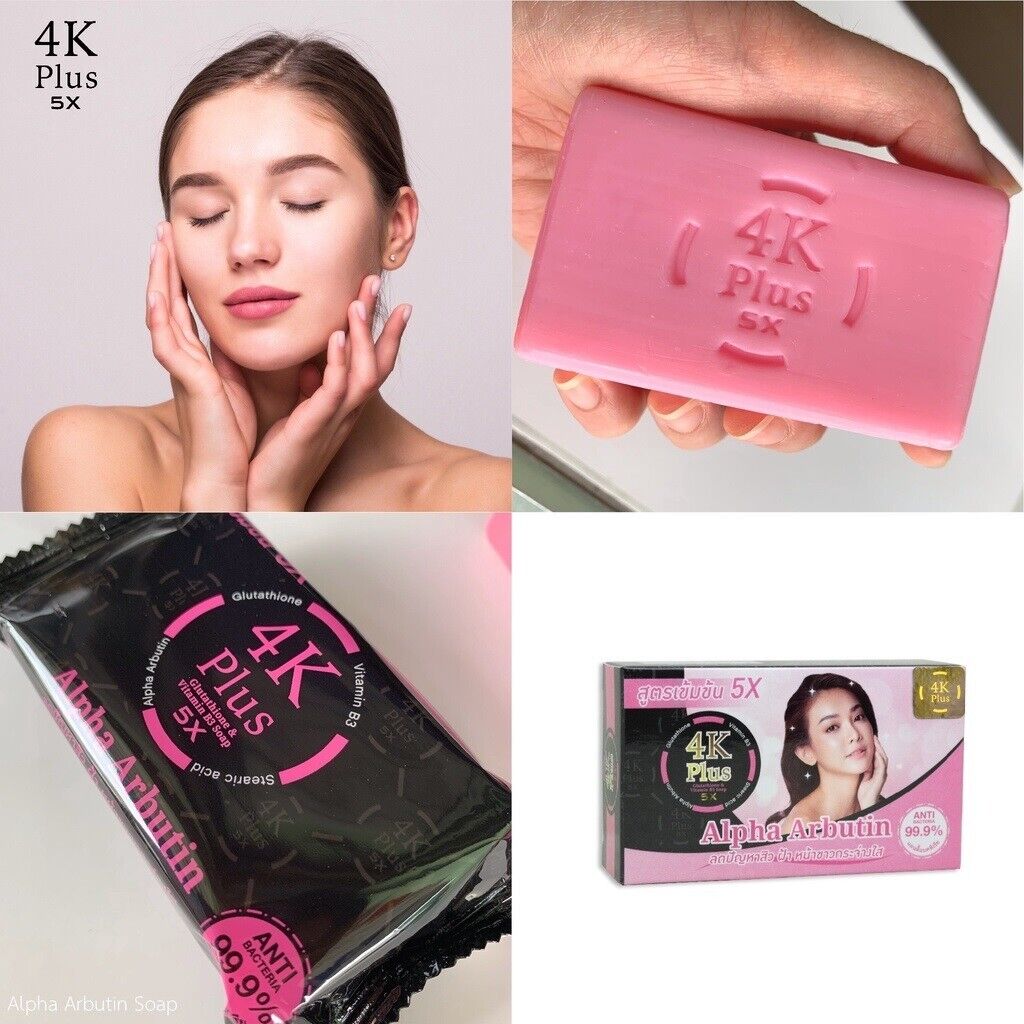 12x 4K Plus 5x Facial Soap with Vitamin B3, E, C Skin soft, moisturized, bright