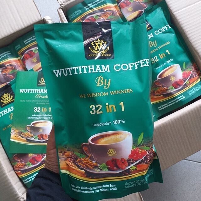 10x Wuttitham Instant Coffee Healthy 32 in 1 Herbs Mix Weight Control Slim Detox