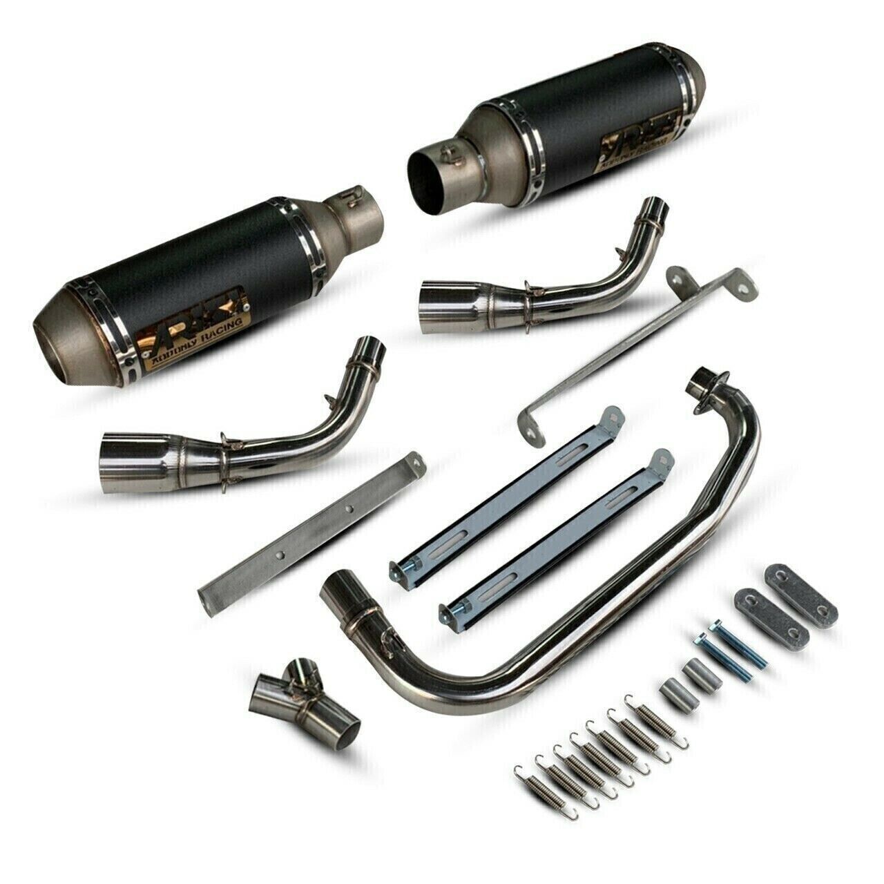 125 Honda grom125 dual exhaust msx sf mount black 2014-2022 only + db killer
