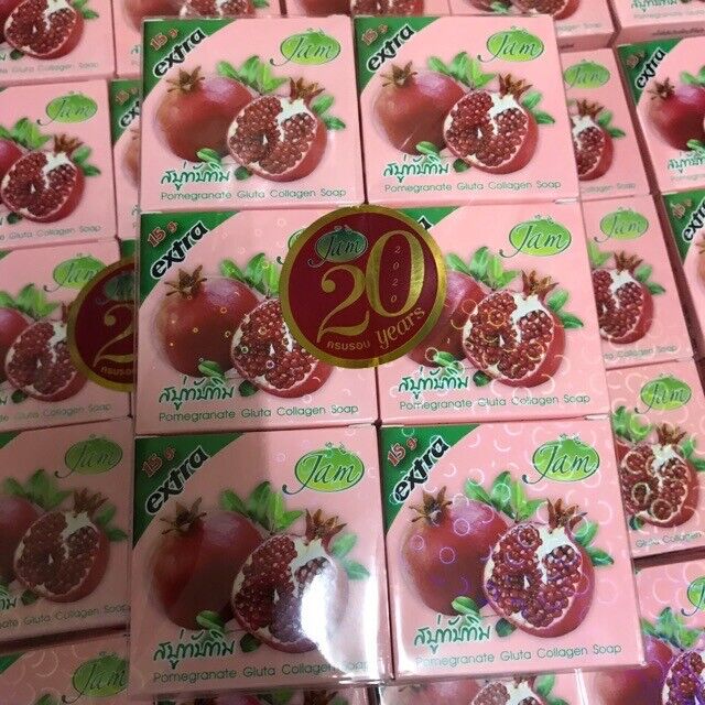 12x JAM Pomegranate Soap Gluta Collagen All Natural Herbal