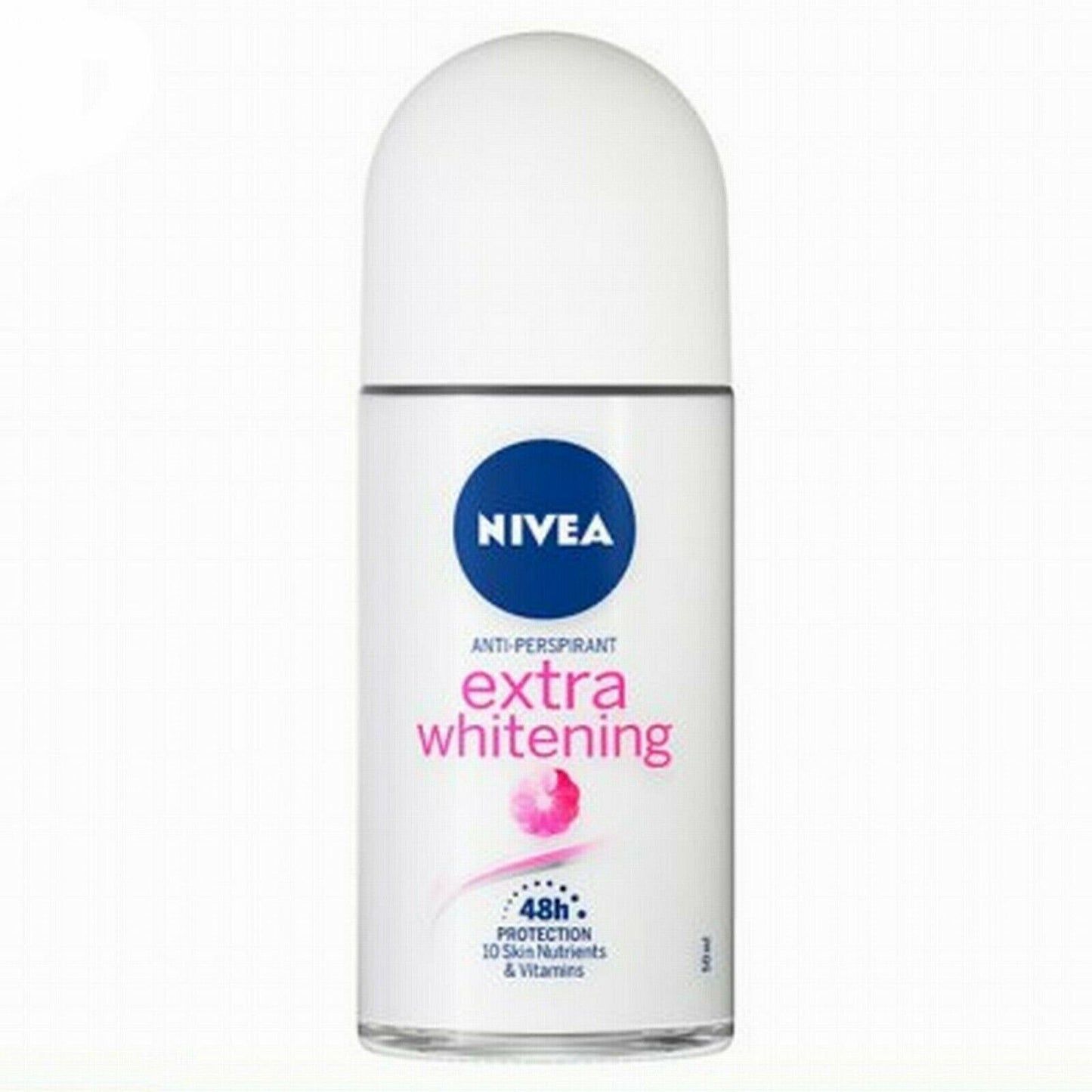 14x50ml NIVEA Extra Whitening Deodorant Underarm Roll-on Plucking Tighten pores