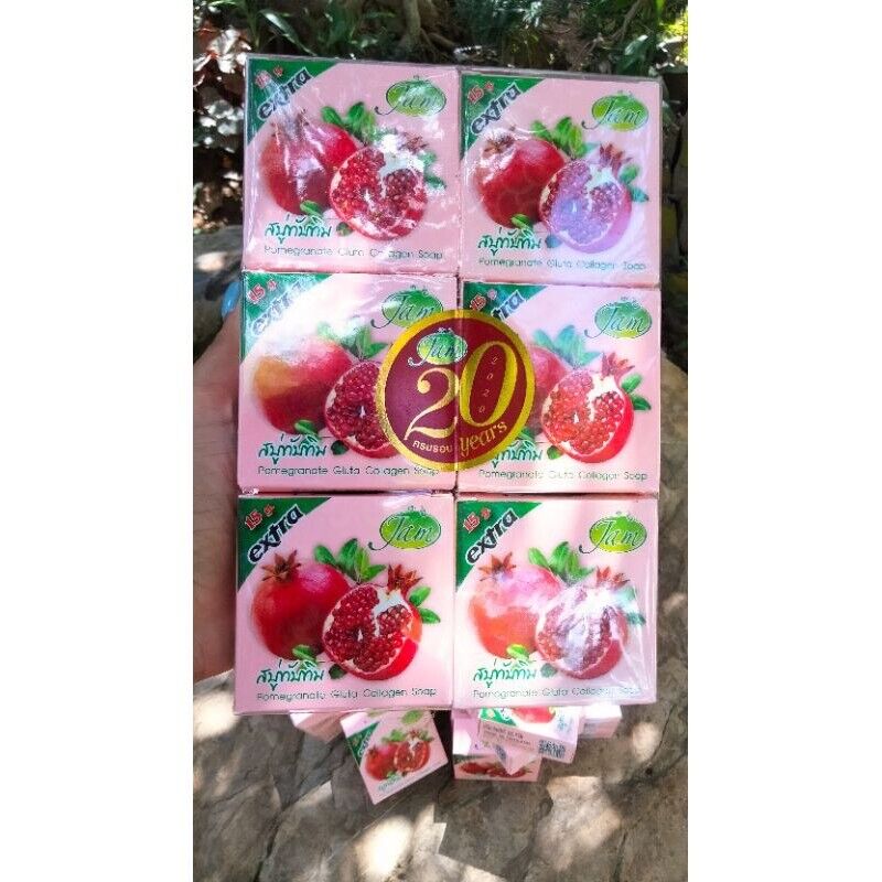 12x JAM Pomegranate Soap Gluta Collagen All Natural Herbal