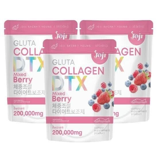 12x JOJI Gluta Collagen DTX Fiber SECRET YOUNG Skin Fiber Mixed Berry 200,000MG
