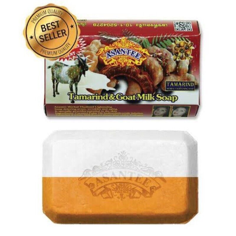 12x Asantee Tamarind Goat Milk Soap Bar Brightening Soft Skin Face Body 125 g