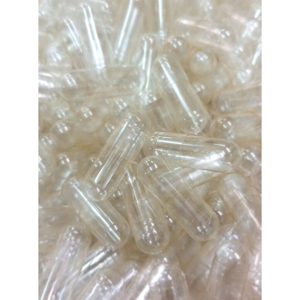12x Clear Empty Capsules Size 0 1000's Pills Filling Powder Gelatin Clean Safe