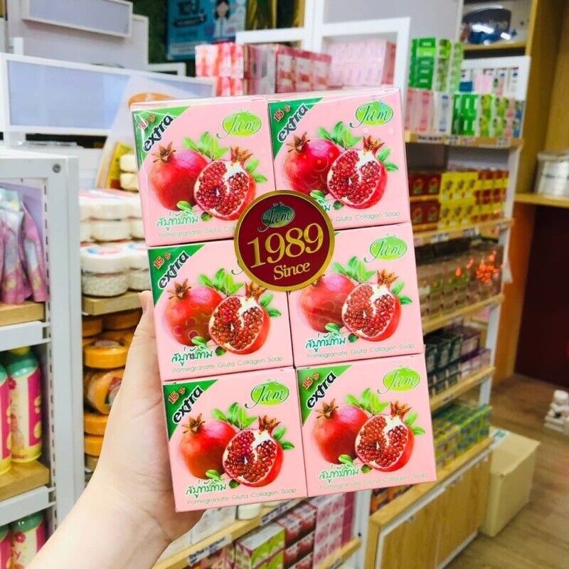 12x JAM Pomegranate Soap Gluta Collagen All Natural Herbal
