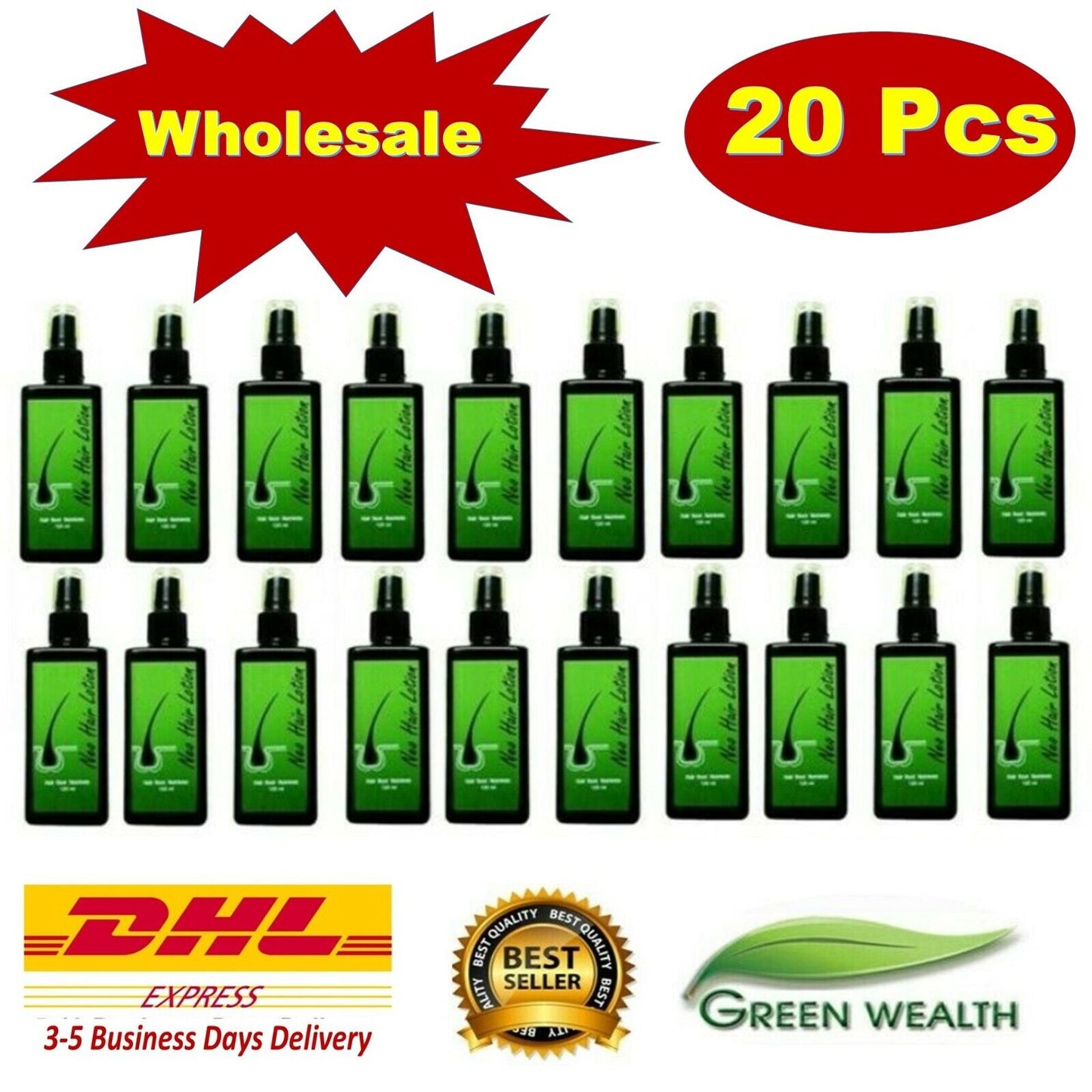 20x Green Wealth Neo Hair Lotion Growth Root Hair Loss Nutrients Treatments