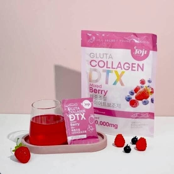 12x JOJI Gluta Collagen DTX Fiber SECRET YOUNG Skin Fiber Mixed Berry 200,000MG