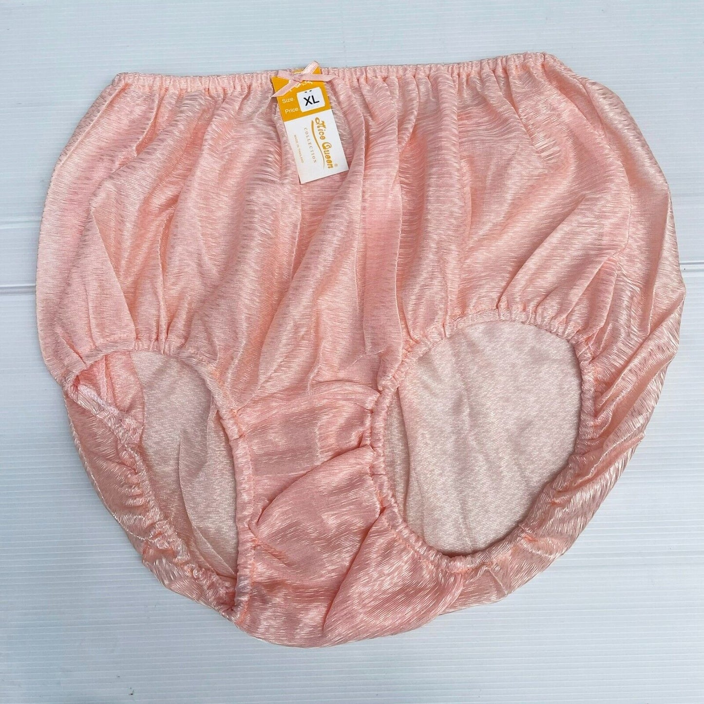x6 Women Panties Nylon Satin Silky Hi Briefs Knickers Granny Underwear Size XL
